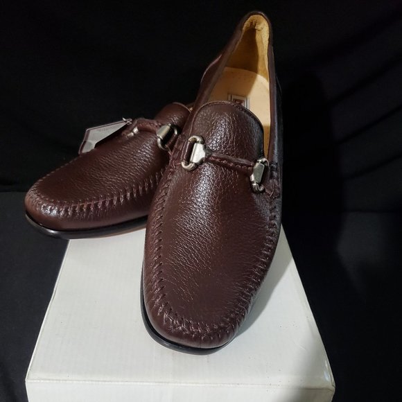 NEW Sandro Moscoloni Men\'s Brown LA Bit Slip-on Leather Shoe, Size 8 main image 6